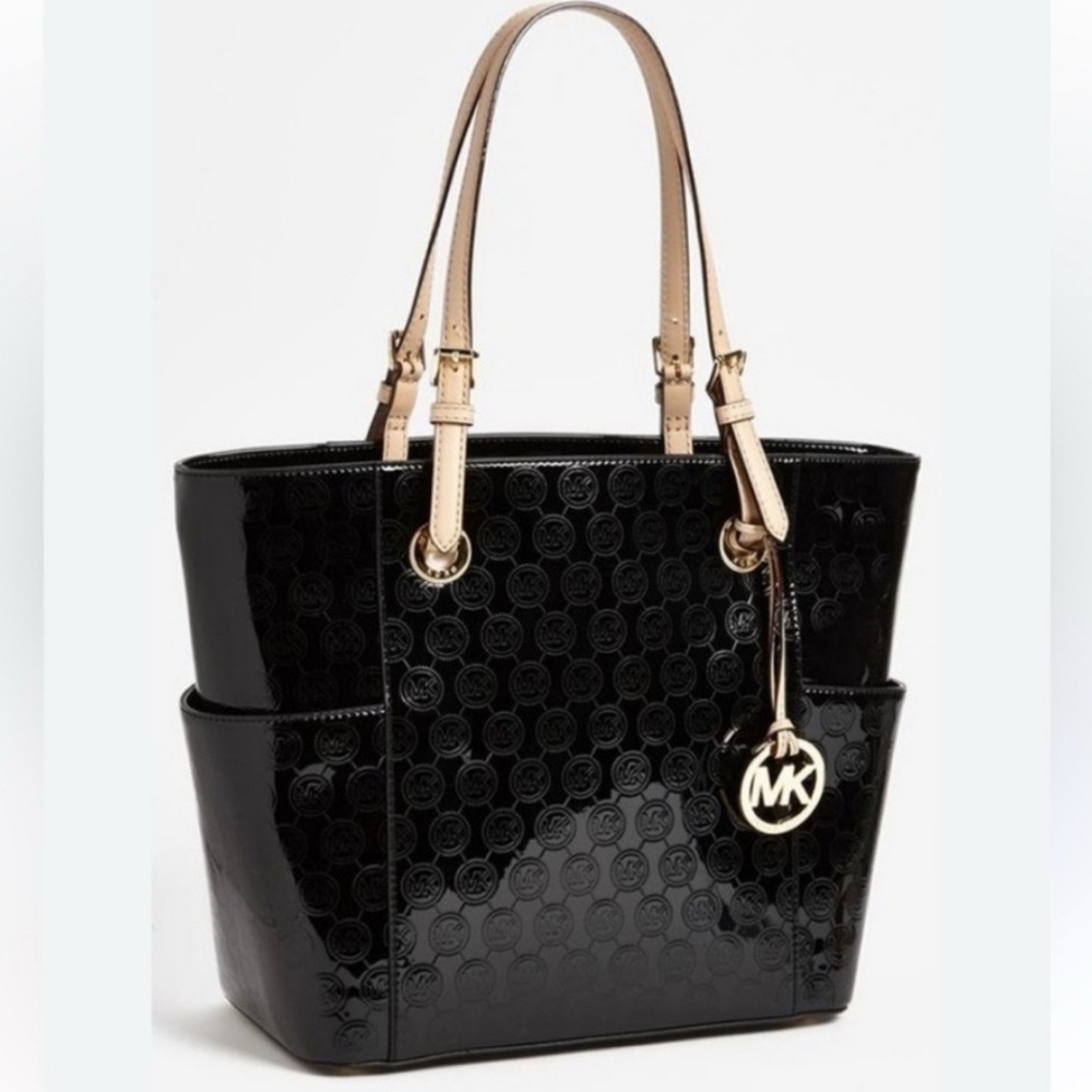 MICHAEL Michael Kors Black and Tan Shoulder Bag